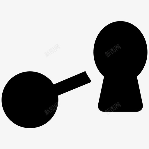 钥匙锁安全粗体图标svg_新图网 https://ixintu.com 安全粗体图标 钥匙锁