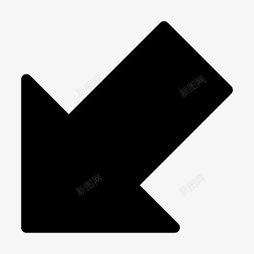 左下标志板移动图标svg_新图网 https://ixintu.com 左下 指示 方向 标志板 移动 箭头 箭头实心图标 绘图 跟踪