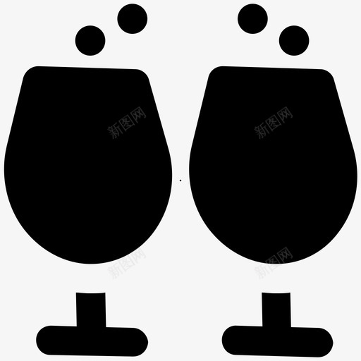 酒杯庆祝和派对大胆的固体图标svg_新图网 https://ixintu.com 庆祝和派对大胆的固体图标 酒杯