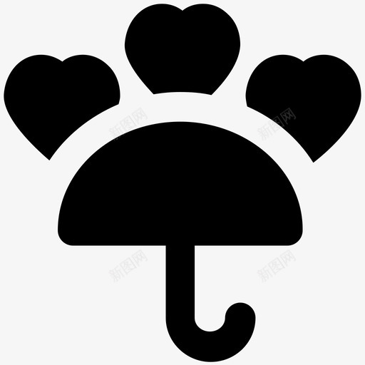 雨伞爱情和浪漫大胆的固体图标svg_新图网 https://ixintu.com 爱情和浪漫大胆的固体图标 雨伞