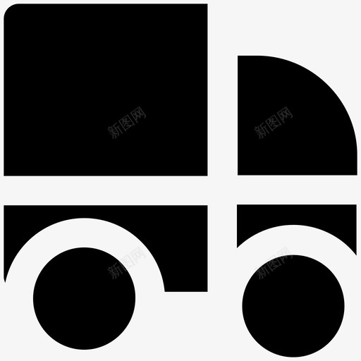 送货车物流配送加粗实心图标svg_新图网 https://ixintu.com 物流配送加粗实心图标 送货车