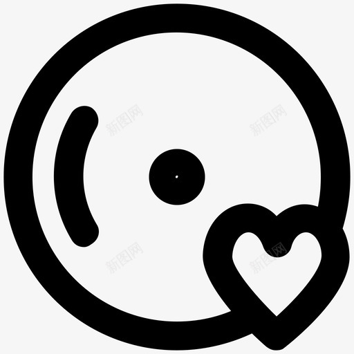 爱音乐爱和浪漫大胆的线图标svg_新图网 https://ixintu.com 爱和浪漫大胆的线图标 爱音乐