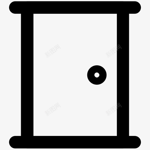 门建筑和家具加粗线条图标svg_新图网 https://ixintu.com 建筑和家具加粗线条图标 门