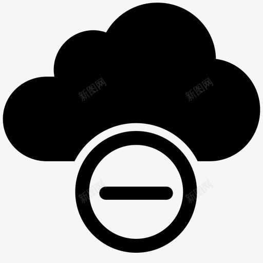 云存储天空服务器图标svg_新图网 https://ixintu.com 乐趣 云 云存储 云存储图标 减号 天空 托管 服务器 连接