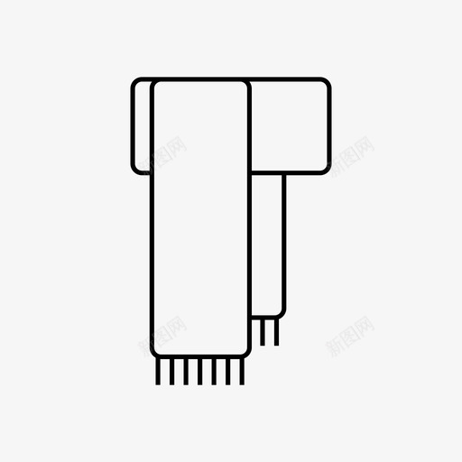 羊毛围巾冬装图标svg_新图网 https://ixintu.com 冬装 围巾 羊毛