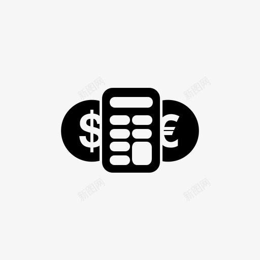 货币兑换器图标svg_新图网 https://ixintu.com 货币兑换器