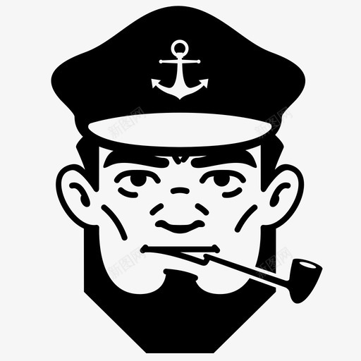 船长船命令图标svg_新图网 https://ixintu.com 人 命令 工人 帽子 服从 游船 胡子 船 船长