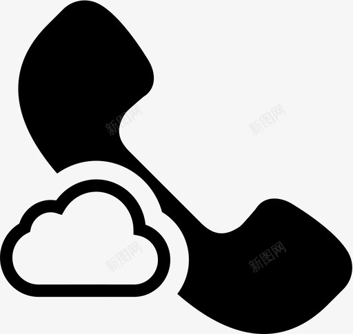 将phonecall添加到云端实现可靠的交互图标svg_新图网 https://ixintu.com 实现可靠的交互 将phonecall添加到云端