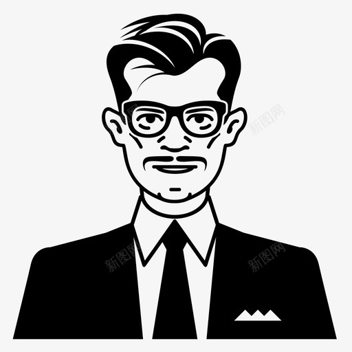 男人领带西装图标svg_新图网 https://ixintu.com 人 商人 工人 材料 男人 老板 西装 领带