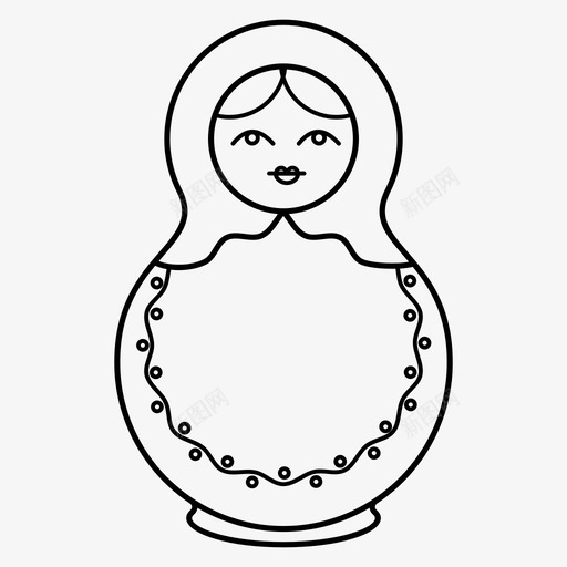 matrioshka纪念品展品图标svg_新图网 https://ixintu.com matrioshka 俄罗斯娃娃 多彩 女孩 展品 欢迎来到俄罗斯 玩具 纪念品 美丽