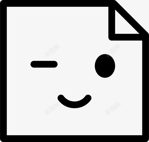 快乐一只眼睛注意图标svg_新图网 https://ixintu.com 一只眼睛 化身 微笑 快乐 折叠 注意 笑脸 脸 表情 角落