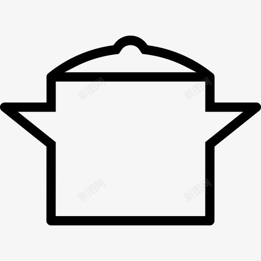酱汁锅煮沸混合图标svg_新图网 https://ixintu.com 加热 厨房轮廓 混合 炉子 烹饪 煮沸 酱汁锅