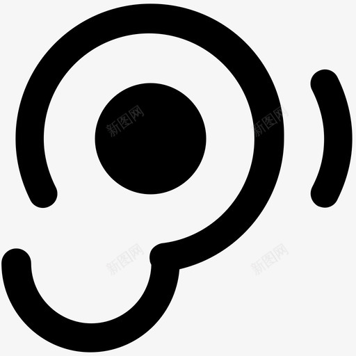 耳朵助听器健康大胆的固体图标svg_新图网 https://ixintu.com 健康大胆的固体图标 耳朵助听器