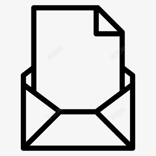 信件电报发送图标svg_新图网 https://ixintu.com 书写 信件 信息 发送 平滑电子邮件 文件 注释 电子邮件 电报 邮件 附件