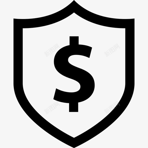 美元盾支付货币图标svg_新图网 https://ixintu.com 克隆 商业 商业8大胆 干燥 形成 支付 沿 派 美元盾 货币