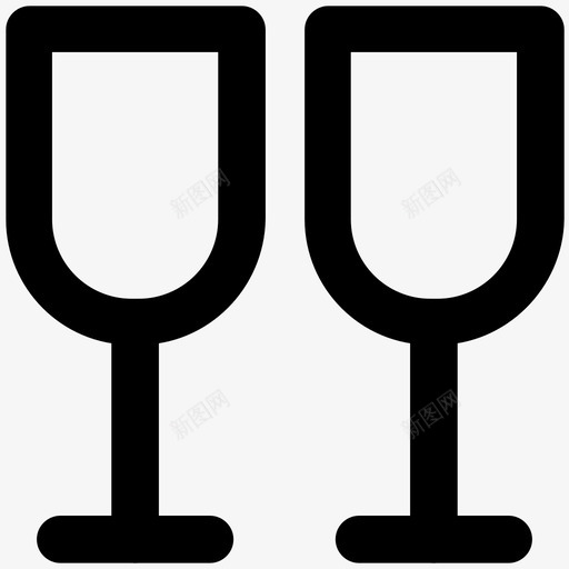 酒杯祝酒买家图标svg_新图网 https://ixintu.com 买家 动物 客户 庆典和派对粗体线图标 祝酒 缓存 装订 酒杯 酒水 酒精