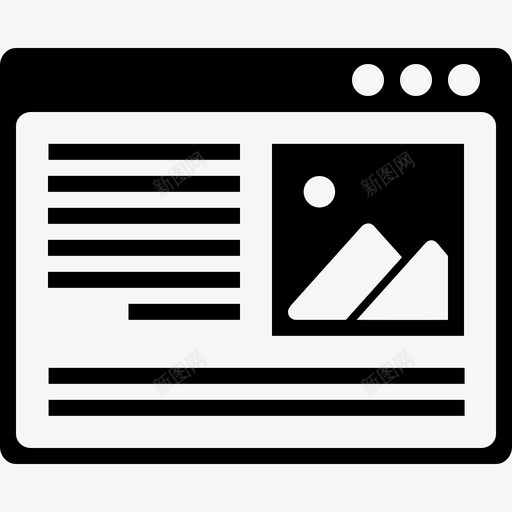 博客网页思想图标svg_新图网 https://ixintu.com 互联网工作 分享 博客 布局 思想 权利 窗口布局固体 线框 网页 计算机工作 软件