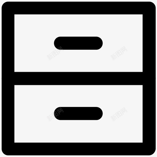 抽屉建筑和家具粗体线条图标svg_新图网 https://ixintu.com 建筑和家具粗体线条图标 抽屉