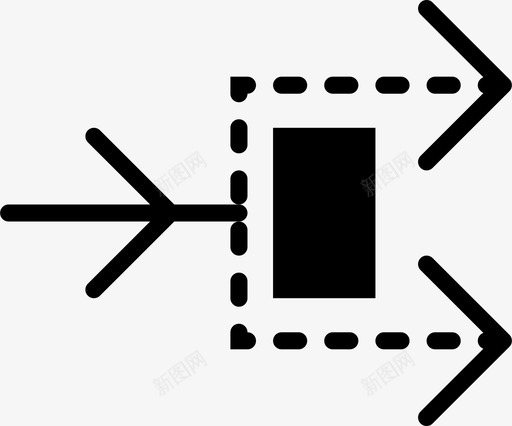 绕过去倍增箭头实心图标svg_新图网 https://ixintu.com 箭头实心 绕过去倍增
