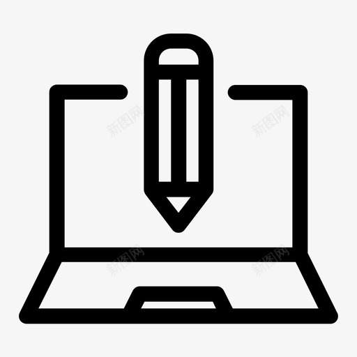 个性化铅笔图标svg_新图网 https://ixintu.com 个性化 创作 启用 态度 情人 笔记本电脑 编辑 设计 轮廓混合 铅笔 风格