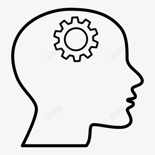 智力人知识图标svg_新图网 https://ixintu.com 人 创造力 头脑 教育科学2 智力 智商 理解力 知识 精英 齿轮