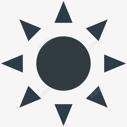 阳光夏季凉爽标图标svg_新图网 https://ixintu.com 夏季凉爽矢量图标 阳光