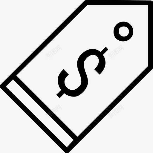 价格标签交易美元图标svg_新图网 https://ixintu.com 交易 价格标签 悬挂 洞 纸 细线图标 美元 美元符号 钱 销售