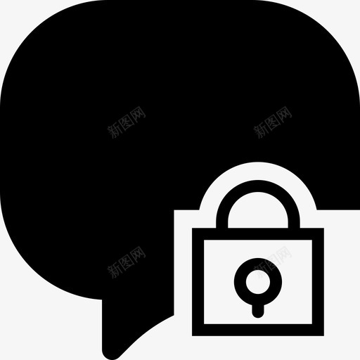 锁定对话互动稳固图标svg_新图网 https://ixintu.com 互动稳固 锁定对话