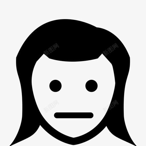 中性嘴冷漠图标svg_新图网 https://ixintu.com 中性 冷漠 冷静 嘴 头发 性格 情绪 无表情 眼睛 脸