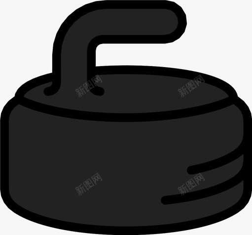 冰壶游戏石头图标svg_新图网 https://ixintu.com 冰壶 戒指 游戏 溜冰场 球 石头 跳跃 运动