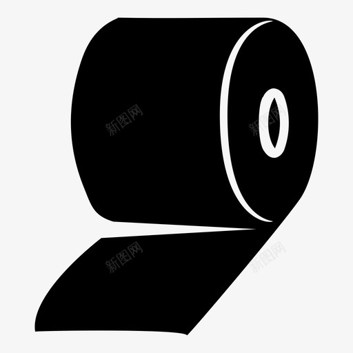 卫生纸纸巾卷图标svg_新图网 https://ixintu.com 便盆 卫生 卫生纸 卷 排便 擦拭 浴室 清洁 纸巾