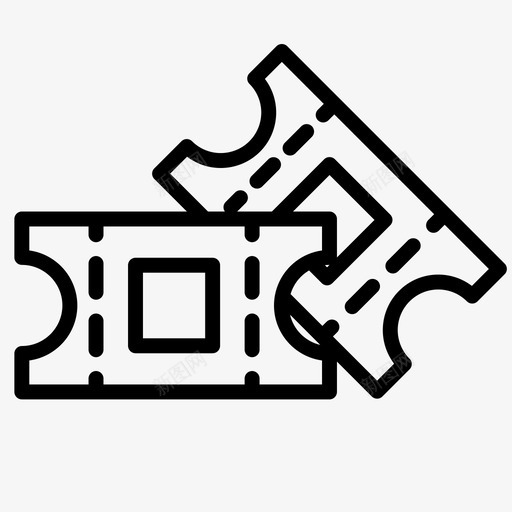 门票代金券存根图标svg_新图网 https://ixintu.com 代金券 入场券 存根 收据 电影 电影院 记录 证书 门票