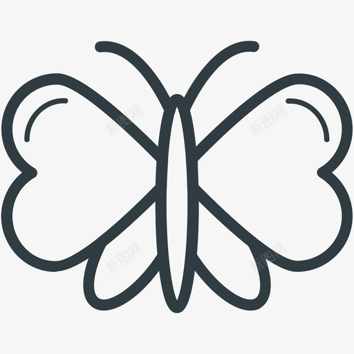 心翼蝴蝶爱情和浪漫线图标svg_新图网 https://ixintu.com 心翼蝴蝶 爱情和浪漫矢量线图标