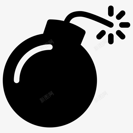 炸弹轰隆隆危险图标svg_新图网 https://ixintu.com tnt 危险 武器 炸弹 炸药 物体实心图标 轰隆隆