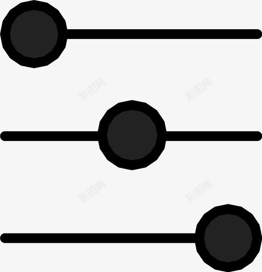 控件滑块设置图标svg_新图网 https://ixintu.com 修改 开关 按钮 控件 控制杆 旋钮 滑块 编辑 设置 首选项