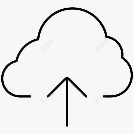 云上载向上箭头存储图标svg_新图网 https://ixintu.com internet 上载 云上载 产品ui行图标 保留 公用 共享 向上箭头 存储 应用 附加