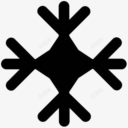 冬季雪花雪花冰图标svg_新图网 https://ixintu.com 假日 冬季雪花 冰 星星雪花 水晶 雪花 雪花大胆实心图标 霜冻符号