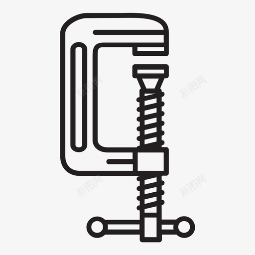 cclamp木工虎钳图标svg_新图网 https://ixintu.com cclamp 保持 压力 压缩 工具 木工 虎钳