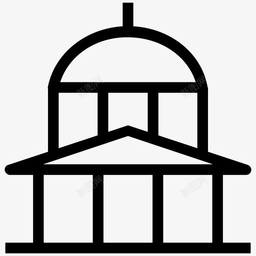 建筑旅游线路图标svg_新图网 https://ixintu.com 建筑 旅游线路图标