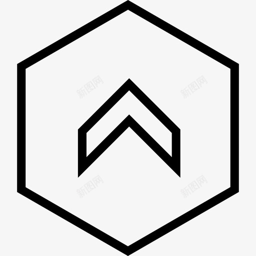上箭头向上箭头方向图标svg_新图网 https://ixintu.com 上升 上箭头 六边形 北 向上箭头 向前 方向 角箭头 那边