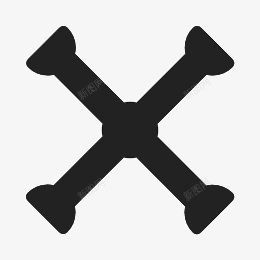 四脚螺丝刀轮胎工具实用工具图标svg_新图网 https://ixintu.com 四脚螺丝刀 实用工具 工具 必需品 收紧器 松开器 轮胎工具