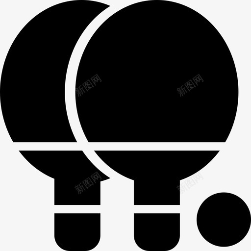 乒乓球体育球拍图标svg_新图网 https://ixintu.com 乒乓球 体育 体育实心 桌面游戏 游戏 球 球拍