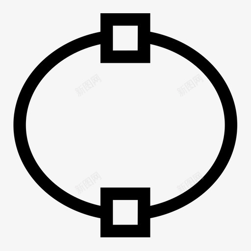 椭圆圆绘制图标svg_新图网 https://ixintu.com 圆 封闭 工具 形状 椭圆 焦点 绘制 轨道