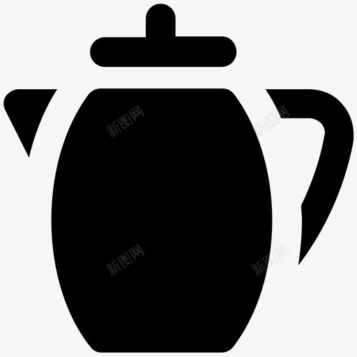 电水壶电子产品加粗实心图标svg_新图网 https://ixintu.com 电子产品加粗实心图标 电水壶