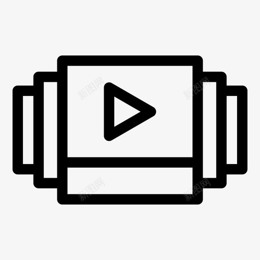 视频库束电影图标svg_新图网 https://ixintu.com 业务工作 播放 束 电影 组 观看 视频 视频库