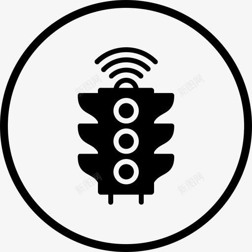 交通信号停车灯交叉口图标svg_新图网 https://ixintu.com 交叉口 交通信号 停车灯 控制器 智能城市 管理 绿灯 自动 警示