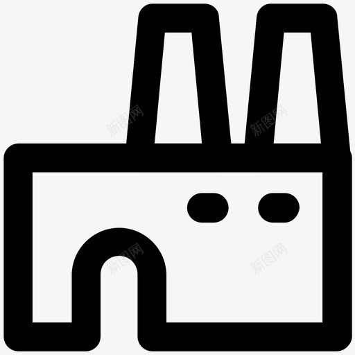 厂房工业粗体线图标svg_新图网 https://ixintu.com 厂房 工业粗体线图标