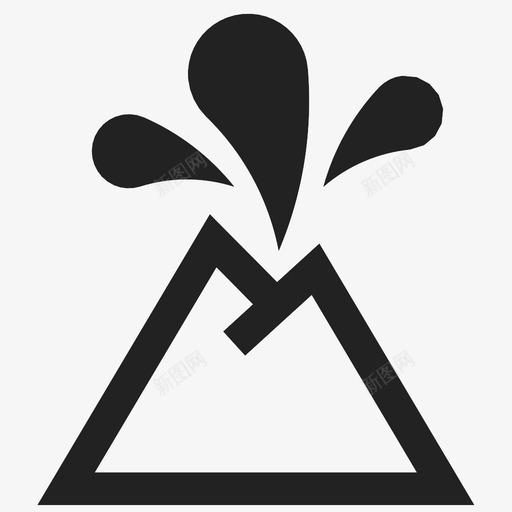 火山火山灰喷发图标svg_新图网 https://ixintu.com 喷发 山脉 火山 火山喷发 火山灰 火灾 火药箱 熔岩 爆炸