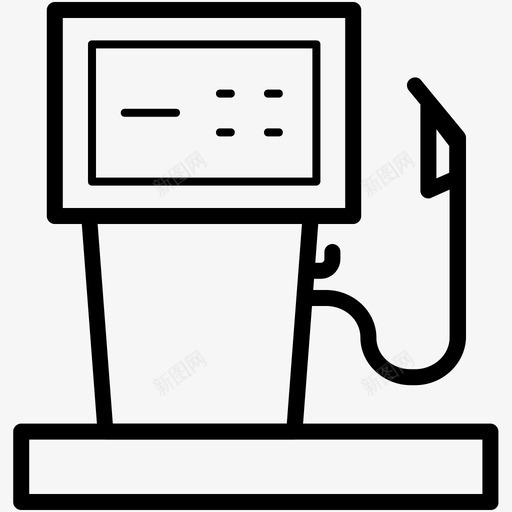 气泵运输汽油图标svg_新图网 https://ixintu.com 加油机 加油站 房地产矢量线图标 旅行 气泵 汽油 燃油泵 能源 运输