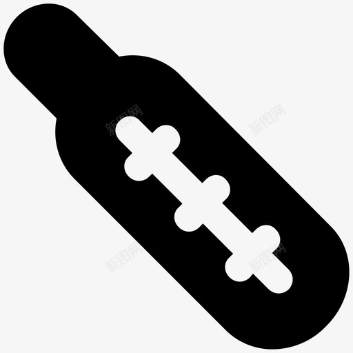 体温计医学加粗实心图标svg_新图网 https://ixintu.com 体温计 医学加粗实心图标